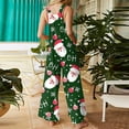 thumbnail image 4 of Iaqnaocc Christmas Womens Jumpsuit Plus Size Funny Christmas Graphic Sleeveless Jumpers Casual Dressy Adjustable Strap Jumpsuits 2025 Trendy Cotton Linen Overalls Green 2XL, 4 of 6