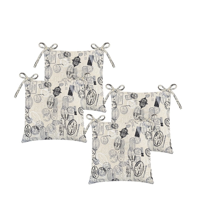 Juego De 4 Cojines Para Silla Elefantito Sellos Color Gris Cómodos Y Fáciles De Utilizar