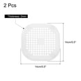 thumbnail image 2 of Uxcell 2packs Shower Drain Hair Catcher Square Drain Strainer for Shower Kitchen, White, 2 of 5