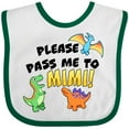 thumbnail image 3 of Inktastic Please Pass Me to Mimi with Dinosaurs Boys or Girls Baby Bib, 3 of 4