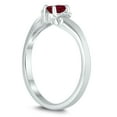 thumbnail image 2 of SZUL Women's 5X3MM Ruby and Diamond Wave Ring in 10K White Gold, 2 of 4