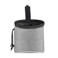 thumbnail image 1 of Dog Treat Pouch Reflective Drawstring Closure Portable Oxford Cloth Puppy Snack Waist Bag for Outdoor Training Light Gray, 1 of 9