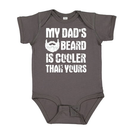 

Inktastic My Dad s Beard is Cooler Than Yours in White Gift Baby Boy Bodysuit
