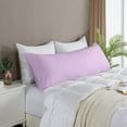 thumbnail image 3 of CCNY Body Pillow case with Zipper Clouser 1Pc Lilac 20x48" Inch Solid Pattern 600 TC 100% Egyptian Cotton Body Pillow Cover, 3 of 7