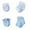 Blue, variant on 4 Pairs Newborn Baby Mittens and Socks Set Baby Mittens No Scratch Gloves Non Slip Socks Baby Ankle Socks