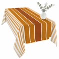 thumbnail image 2 of Burnt Orange Ombre Stripe Table Cloth Waterproof Tablecloths, Farmhouse Striped Gradient Tablecloth Dining Table Cover for Kitchen Party Tabletop Outdoor, Rectangle Tablecloth 54x108 Inch, 2 of 9