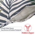 thumbnail image 6 of YLLN 18x18 in Outdoor Throw Pillows Set of 2, Waterproof & Fade-Resistant, Decorative Cushion With hidden zipper, for Patio Furniture (Bamboo Leaf), 6 of 7