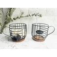 thumbnail image 3 of Coffee Pod Holder - Large Capacity Black Wire Kup Storage with Wooden Base - Modern Coffee Basket Decor for Kitchen Countertop for Pods & Espresso Capsules，Gold, 3 of 9
