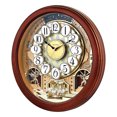 thumbnail image 1 of Bulova Dancing Tune Strike and Chime Wall Clock, Cherry Brown, 1 of 5