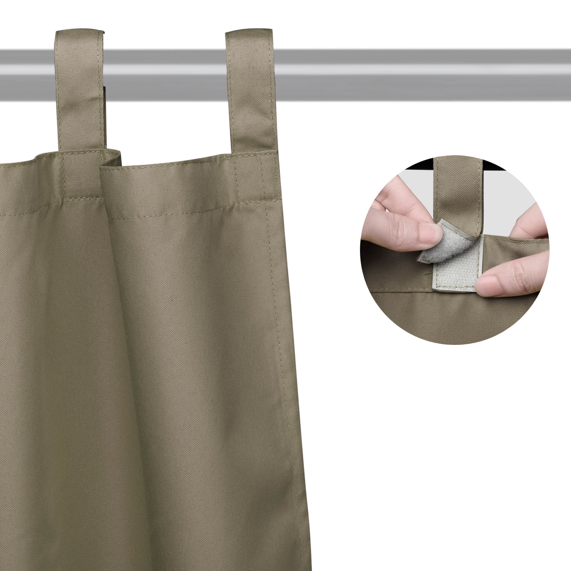 Yescom 54"x108" Outdoor Privacy Curtain Panel Tab Top UV30+ Patio Lanai Pergola 4 Piece