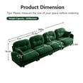 thumbnail image 4 of GAKMCIL 140" Loveseat Sofa, 4 Seater with Upholstered Large Size Deep Seat,Cloud Sectional Couches Chenille Fabric for Living Home, 4 of 13