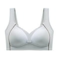 thumbnail image 4 of Ahuyic Nursing Bras for Breastfeeding Women Maternity Bra Front Buckle Breastfeeding Bralette Gray 36, 4 of 9