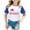 Blue, variant on Toddler Girls T Shirt Los Angeles Print Raglan Short Sleeve T-Shirt Casual Tshirt