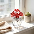thumbnail image 1 of Mini Crystal Flower Vase Ornament Sparkly Floral Figurine For Home Car Decor, 1 of 6