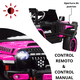 thumbnail image 2 of Camioneta eléctrica Montable para niños JOYKOO Control remoto Luz 12v rosa, 2 of 7