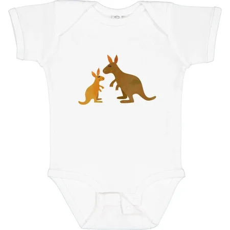 Baby Bodysuit BELLA CANVAS Kangaroo Family Infant Creeper Mom Australian Animals Cute Funny Hws
