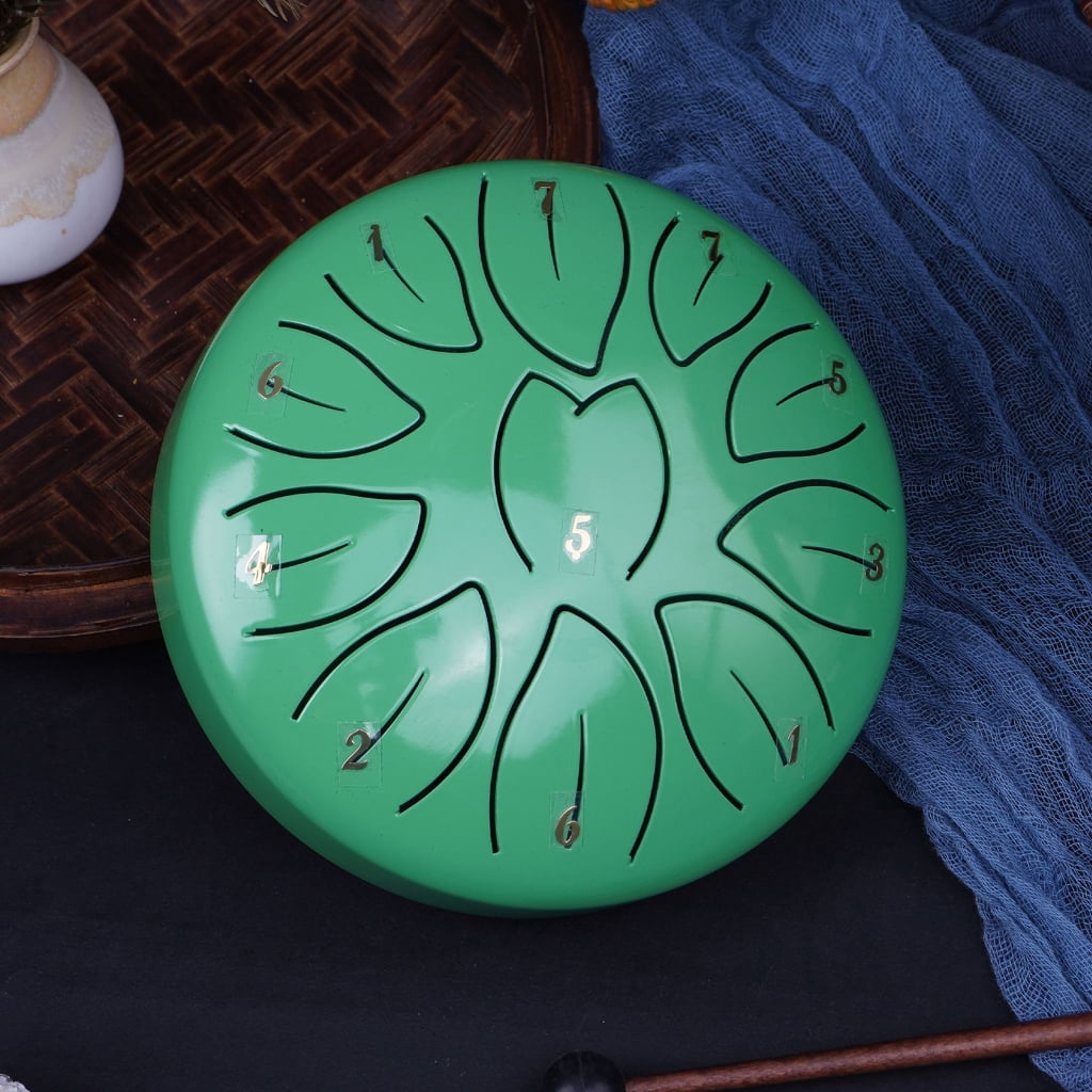 Portable Small Healing Drum Portable Handpans Drum Percussions Instrument 11 Tone Small Steel Tongue Drum Musical Toy