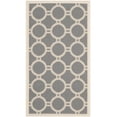 thumbnail image 2 of Safavieh Courtyard Ariel Geometric Indoor/Outdoor Area Rug, Anthracite/Beige, 2' x 3'7", 2 of 9