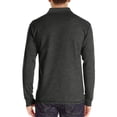 thumbnail image 5 of Men's Long Sleeve Polo Shirts Casual Button T-Shirts with Pocket Basic Lightweight Collared Golf Shirt Dark Gray M, 5 of 5