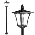 thumbnail image 1 of Outsunny Single Solar Lamp Post, 40 Lumens Garden Solar-Powered LED Streetlight Style Outdoor Light Waterproof 5-6 Hours with Base for Lawn Pathway Walkway 63"H, Black, 1 of 10