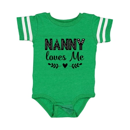 

Inktastic My Nanny Loves Me Grandchild Gift Baby Boy or Baby Girl Bodysuit
