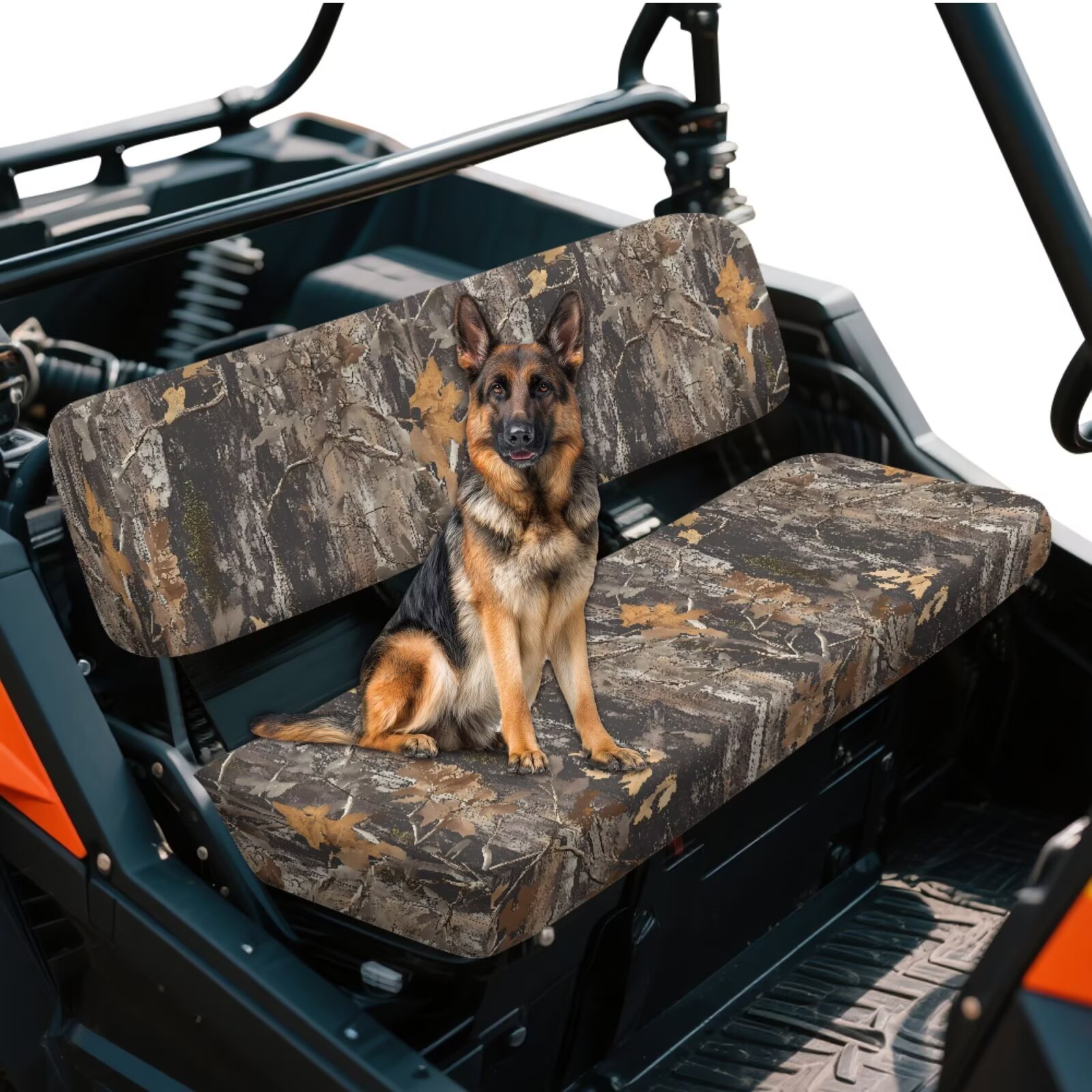 Uorisanigo UTV Bench Seat Cover Set Compatible with Kawasaki Mule, Scratch-Proof Camo Hunting Print Front Bench Covers Protection, Accessories UTV Seat Cover Fit for Kawasaki Mule 4010