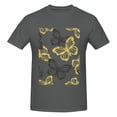 thumbnail image 4 of Bingfone Golden Glitter Butterflies Men'S Loose Fit Short-Sleeve Pocket T-Shirt, 4 of 7