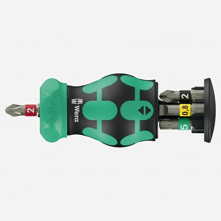 Wera Tools Kompakt Stubby Magazine Ra2 Kraftform Screwdriver Bit Set, 6 Pieces