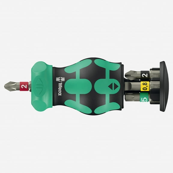 Wera Tools Kompakt Stubby Magazine Ra2 Kraftform Screwdriver Bit Set, 6 Pieces