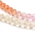 thumbnail image 3 of 20Strand Transparent Painted Glass Beads Strands Faceted Rondelle Colorful Hole: 1mm 8x6.5mm, 3 of 5