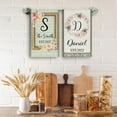 thumbnail image 6 of Custom Kitchen Towel, Green Wreath Personalized Dish Towels Tea Towel | Family Name Hand Towel | Kitchen Decor | Housewarming Gift Monogram Dishcloth Wedding Gift (Floral 10), 6 of 6