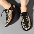 thumbnail image 5 of men's sandals lightweight breathable woven outdoor beach casual men's sandals are fashionable Multi, 5 of 5