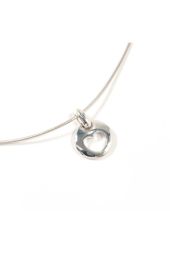 Pre-Owned TIFFANY&Co. Tiffany Pierced Heart Necklace, Sterling Silver 925, Silver, Women's