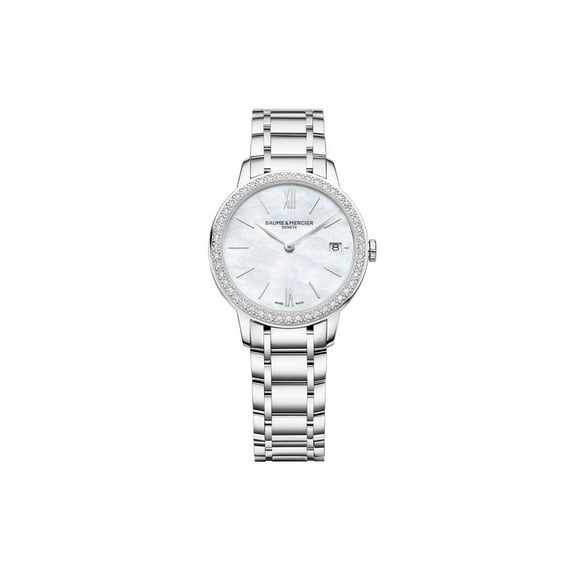 Baume et Mercier Classima Quartz Diamond Bezel Steel Women's Watch M0A10478