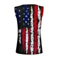 thumbnail image 5 of Usmixi Womens Tank Tops Independence Day Fashion Button Up Knitted Ribbed Patriotic Vest Shirts Summer Trendy Star Striped Print V-Neck Sleeveless Shirts Blouse Blue XXL, 5 of 5