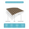 thumbnail image 5 of Brown Black Plaid Summer Quilt Set Twin XL Size,Soft Microfiber Quilted Bedding Set with 2 Pillow Shams,Vintage Rustic Star Buffalo Check Lightweight All Season Bedspread Coverlet for Bedroom 68"x98", 5 of 6