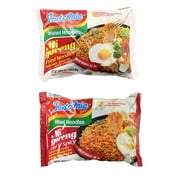 Indomie Mi Goreng Original and Hot Fried Noodles Bundle, 5 pieces each flavor