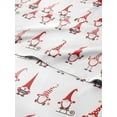 thumbnail image 3 of CGK Linens 4-Piece Christmas Holiday Sheet Set - King Size Xmas Winter Bedding With Vibrant Festive Patterns, Gnomes, 3 of 6