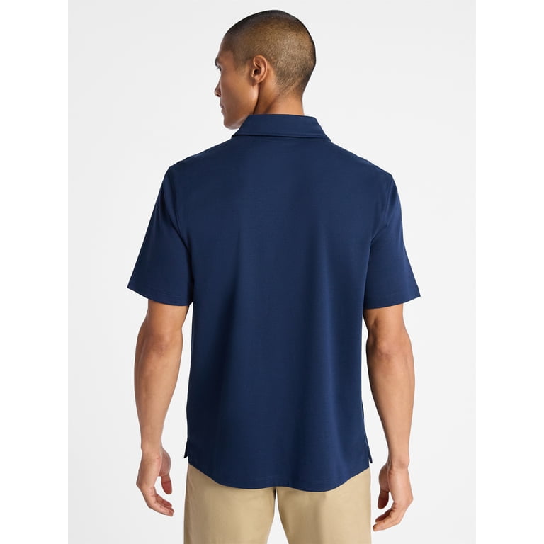 Free Assembly Men's Cotton Polo Shirt with Short Sleeves photo 3