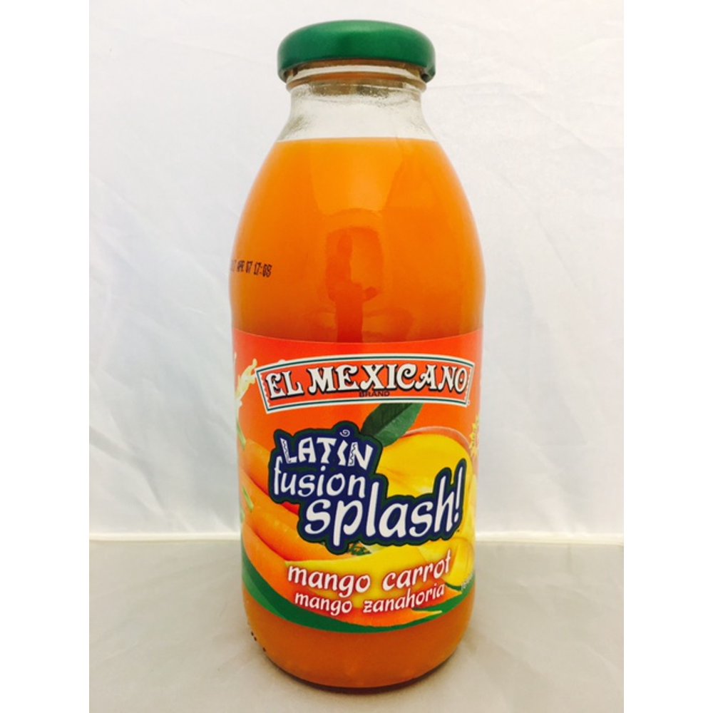 El Mexicano Latin Fusion Splash Juice Beverage, Mango Carrot, 16 Fl Oz
