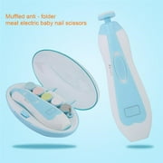 EECOO Baby Nail Trimmer Clipper, 6 Grinding Heads Baby Safety Infant Newborn Nail Trimmer Kit, Electric Nail Trimmer, LED light, 4 Speed Settings, Infant Nail Clippers