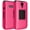 Pink, variant on Case for Verizon Orbic Journey Pro / Lite Flip Phone, Nakedcellphone Slim Hard Shell Protector Cover [Anti-Fingerprint, Grid Texture] - Bold Red