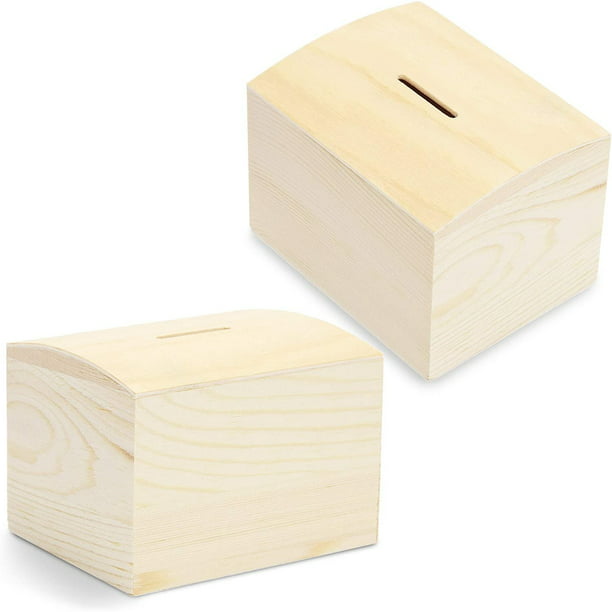 Unfinished Wooden Piggy Bank Boxes With, Wooden Piggy Banks To Make