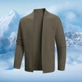 thumbnail image 2 of Kureaily New Men's Solid Color Stand Collar Fashion Casual Buttonless Sweater Jacket, 2 of 4