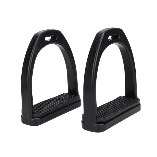 Estribos Para Caballos, 2 Uds. Estribos De Plástico Para Montar A Caballo Con Almohadilla De Goma Antideslizante Negra Accesorios Para Sillas De Montar Ecuestres Para Aliviar