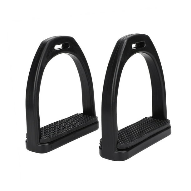 Estribos Para Caballos, 2 Uds. Estribos De Plástico Para Montar A Caballo Con Almohadilla De Goma Antideslizante Negra Accesorios Para Sillas De Montar Ecuestres Para Aliviar