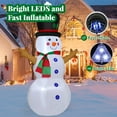 thumbnail image 4 of GOOSH Christmas Inflatable 4 FT Blow Up Snowman Inflatable, Outdoor Snowman Christmas Decorations Blowup Snowman with LED Lights Built-in, Xmas Inflatables Outdoor Decorations Clearance for Holiday, 4 of 7