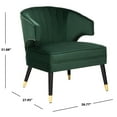 thumbnail image 5 of SAFAVIEH Stazia Mid-Century Retro Wingback Accent Chair, Forest Green, 5 of 7