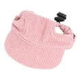 thumbnail image 4 of Summer Pet Sun Hat Adjustable Corduroy Casual Pet Hat Lightweight Stylish Pet Hat for Dogs Cats Bean Paste Pink S, 4 of 5