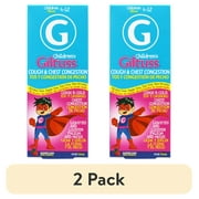 (2 pack) Giltuss Children's Cough and Chest Congestion, Helps Loosen Phlegm and Mucus, Raspberry Flavor, 4 fl